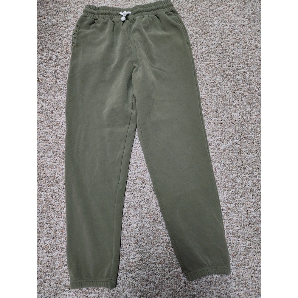 Ptula Joggers Olive‎ Green Cotton Blend Sweatpants Medium High Rise Pockets